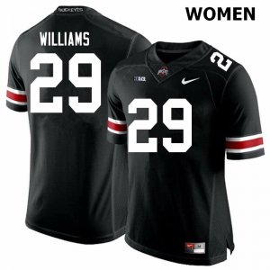 NCAA Ohio State Buckeyes Women's #29 Kourt Williams Black Nike Football College Jersey LOC5745JO